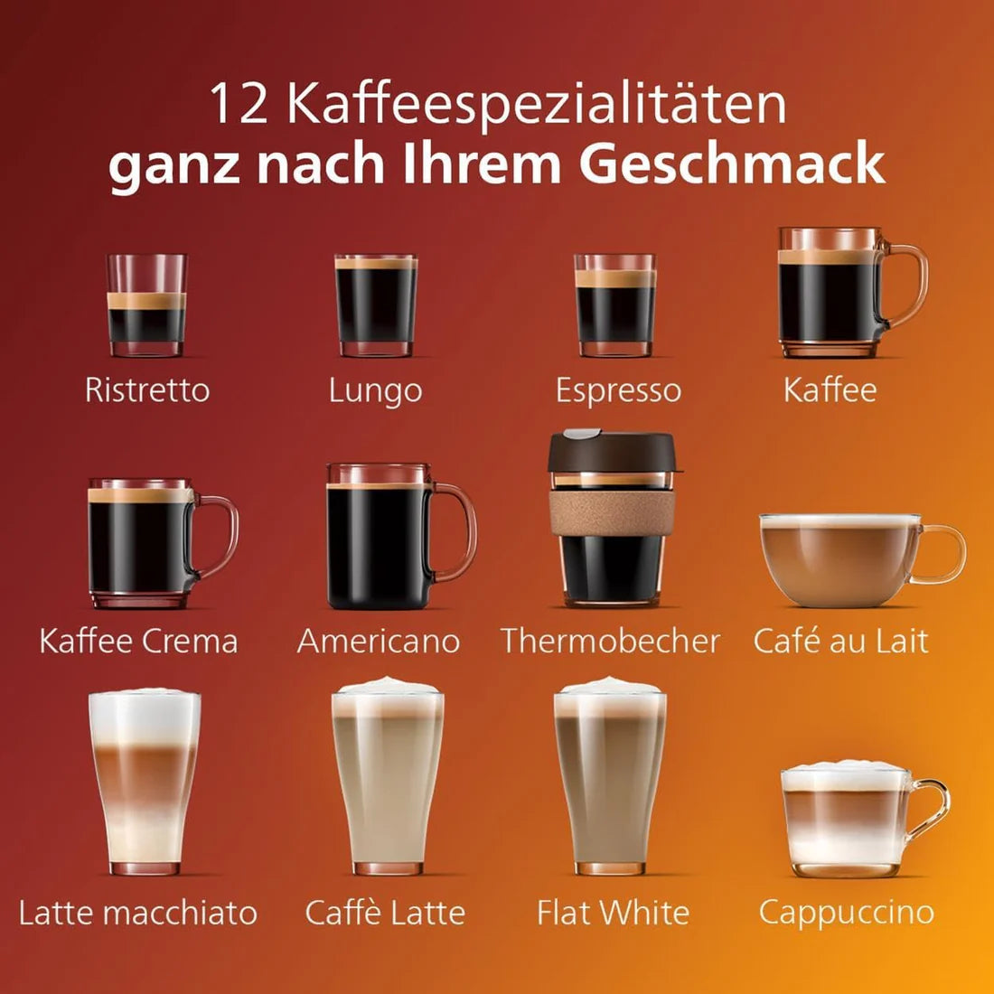EP5447/90 Serie 5400 LatteGo 11 Kaffeespezialitäten Kaffeevollautomat Schwarz/Chrom